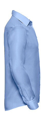 Russell Europe Tailored Ultimate Non-iron Shirt LS, Bright Sky, 2XL/18" bedrucken, Art.-Nr. 758003105
