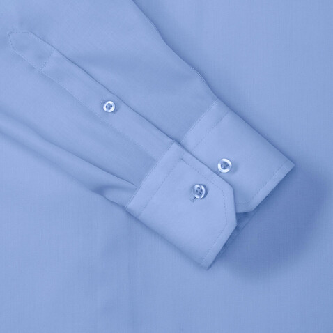 Russell Europe Tailored Ultimate Non-iron Shirt LS, Bright Sky, XL/17.5" bedrucken, Art.-Nr. 758003104