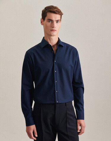 Seidensticker Seidensticker Shaped Fit 1/1 Business Kent, Dark Blue, 46 bedrucken, Art.-Nr. 758202089