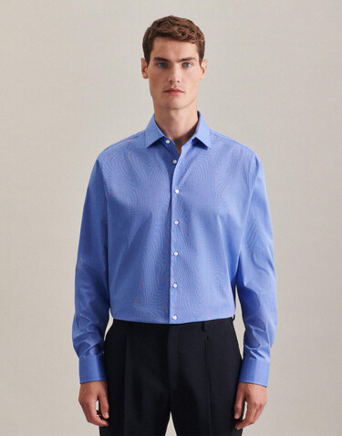 Seidensticker Seidensticker Shaped Fit 1/1 Business Kent, Dark Blue, 46 bedrucken, Art.-Nr. 758202089