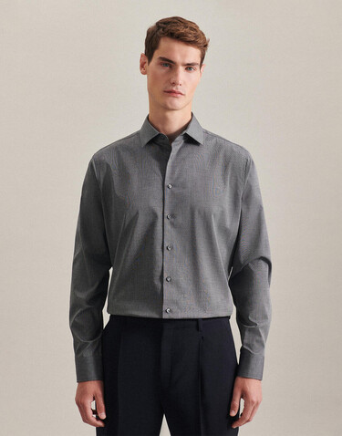 Seidensticker Seidensticker Shaped Fit 1/1 Business Kent, Black, 38 bedrucken, Art.-Nr. 758201011