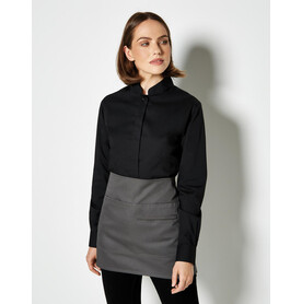 Kustom Kit Women`s Tailored Fit Mandarin Collar Shirt, Black, XS bedrucken, Art.-Nr. 759111011