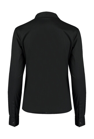 Kustom Kit Women`s Tailored Fit Mandarin Collar Shirt, Black, S bedrucken, Art.-Nr. 759111012