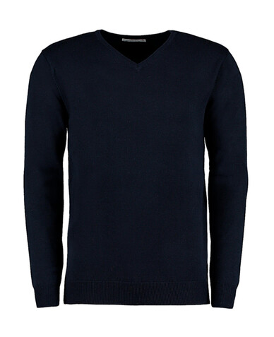Kustom Kit Classic Fit Arundel V Neck Sweater, Navy, XL bedrucken, Art.-Nr. 762112006