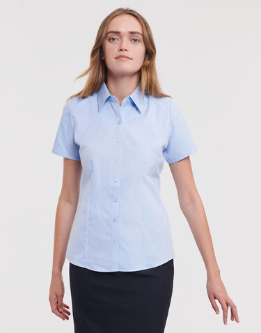 Russell Europe Ladies` Herringbone Shirt, White, XS (34) bedrucken, Art.-Nr. 763000002