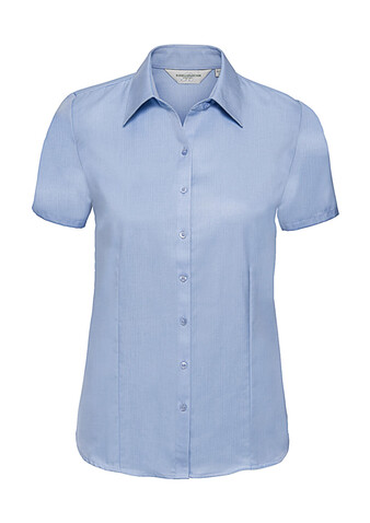 Russell Europe Ladies` Herringbone Shirt, Light Blue, 2XL (44) bedrucken, Art.-Nr. 763003217