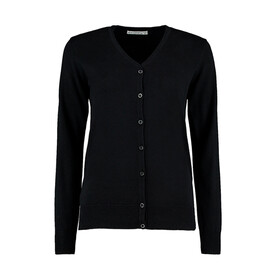 Kustom Kit Women`s Classic Fit Arundel V Neck Cardigan, Black, 2XS bedrucken, Art.-Nr. 774111011