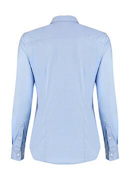 Kustom Kit Women`s Tailored Fit Stretch Oxford Shirt LS, White, 2XS bedrucken, Art.-Nr. 777110001