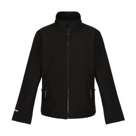 Regatta Junior Ablaze 2-Layer Softshell Jacket, Black/Black, 3-4 (104) bedrucken, Art.-Nr. 781171522