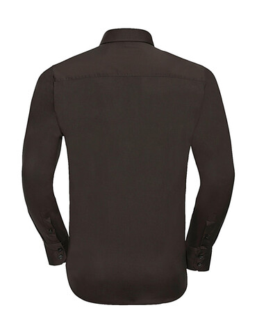 Russell Europe Fitted Stretch Shirt LS, White, XL bedrucken, Art.-Nr. 786000006
