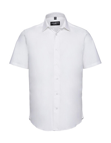 Russell Europe Fitted Stretch Shirt, White, S bedrucken, Art.-Nr. 787000003