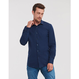 Russell Europe Men`s LS Ultimate Stretch Shirt, White, S bedrucken, Art.-Nr. 788000003 Russell Europe Men`s LS Ultimate Stretch Shirt, White, S bedrucken, Art.-Nr. 788000003