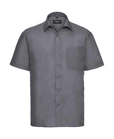 Russell Europe Poplin Shirt, Convoy Grey, L bedrucken, Art.-Nr. 792001275
