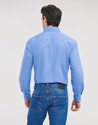 Russell Europe Poplin Shirt LS, Classic Red, S bedrucken, Art.-Nr. 794004013