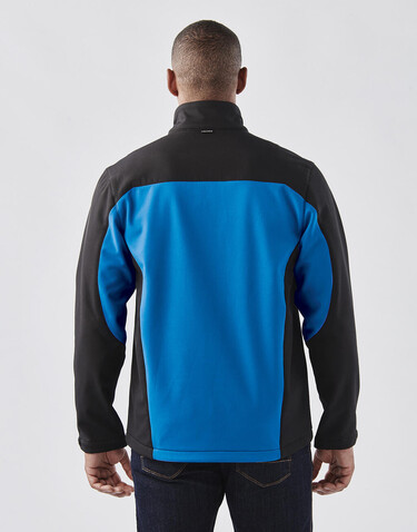 StormTech Men`s Cascades Softshell, Azure/Black, 3XL bedrucken, Art.-Nr. 796183568