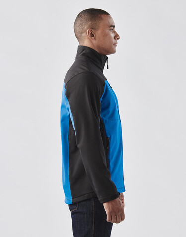 StormTech Men`s Cascades Softshell, Azure/Black, M bedrucken, Art.-Nr. 796183564
