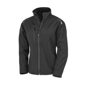 Result Womens Recycled 3-Layer Printable Softshell Jacket, Black, XS bedrucken, Art.-Nr. 796331012