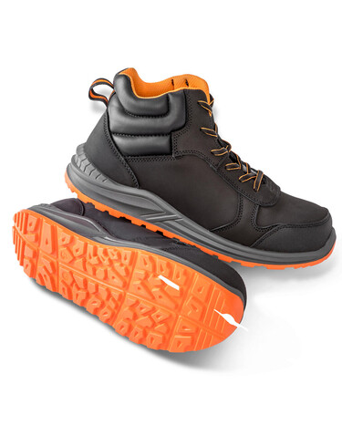 Result Stirling Safety Boot, Black/Grey/Orange, 37 (UK 4) bedrucken, Art.-Nr. 799331970