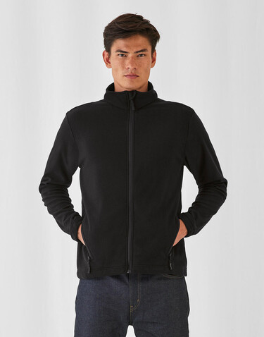 B &amp; C Coolstar/men Fleece Full Zip, Black, S bedrucken, Art.-Nr. 801421013