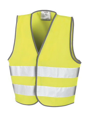 Result Junior Hi-Vis Safety Vest, Fluorescent Yellow, S (4-6) bedrucken, Art.-Nr. 802336053