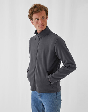 B &amp; C ID.501 Micro Fleece Full Zip, White, XS bedrucken, Art.-Nr. 803420002