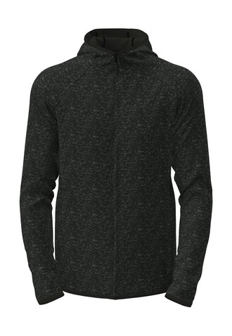 Stedman Lux Hooded Knit Fleece Jacket for men, Black Opal Heather, S bedrucken, Art.-Nr. 804051042