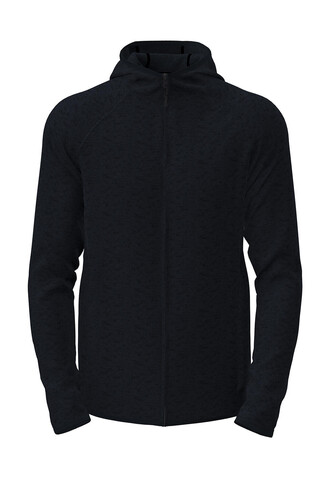 Stedman Lux Hooded Knit Fleece Jacket for men, Blue Midnight Heather, L bedrucken, Art.-Nr. 804052054
