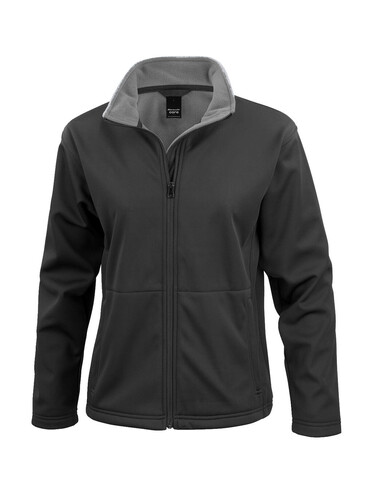 Result Ladies` Core Softshell Jacket, Black, XS (8) bedrucken, Art.-Nr. 804331012