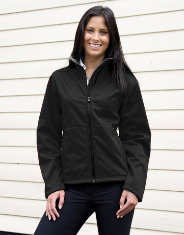 Result Ladies` Core Softshell Jacket, Black, XS (8) bedrucken, Art.-Nr. 804331012