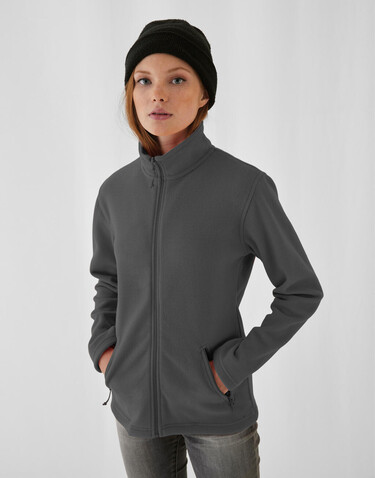 B &amp; C ID.501/women Micro Fleece Full Zip, White, XS bedrucken, Art.-Nr. 804420002