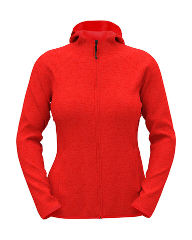 Stedman Lux Hooded Knit Fleece Jacket for women, Scarlet Red Heather, XL bedrucken, Art.-Nr. 805054055