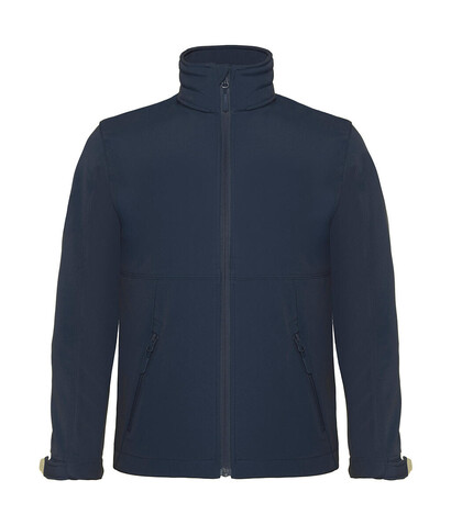 B &amp; C Hooded Softshell/kids, Navy, 7/8 (122/128) bedrucken, Art.-Nr. 810422001