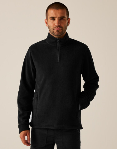 Regatta Thor Overhead 1/4 Zip Fleece, Black, S bedrucken, Art.-Nr. 811171013
