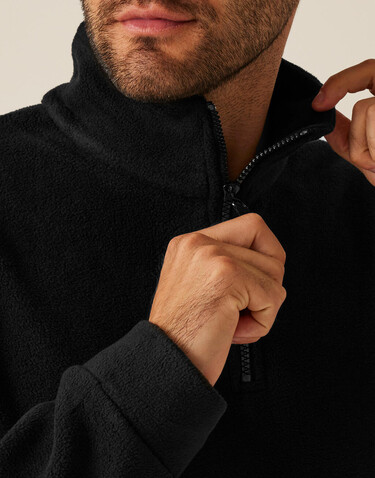 Regatta Thor Overhead 1/4 Zip Fleece, Black, S bedrucken, Art.-Nr. 811171013