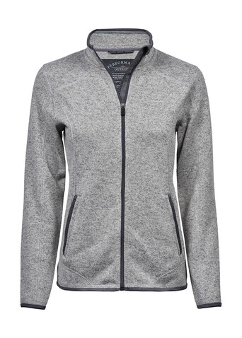 Tee Jays Ladies` Outdoor Fleece Jacket, Navy Melange, S bedrucken, Art.-Nr. 811542093