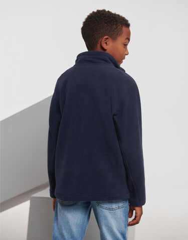 Russell Europe Kids` Full Zip Outdoor Fleece, French Navy, S (104/3-4) bedrucken, Art.-Nr. 818002013