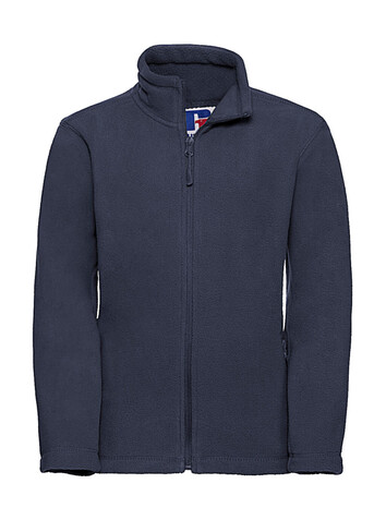 Russell Europe Kids` Full Zip Outdoor Fleece, French Navy, S (104/3-4) bedrucken, Art.-Nr. 818002013