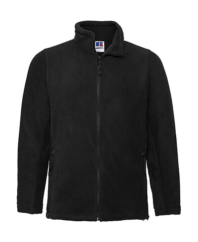 Russell Europe Men`s Full Zip Outdoor Fleece, Black, XS bedrucken, Art.-Nr. 820001012
