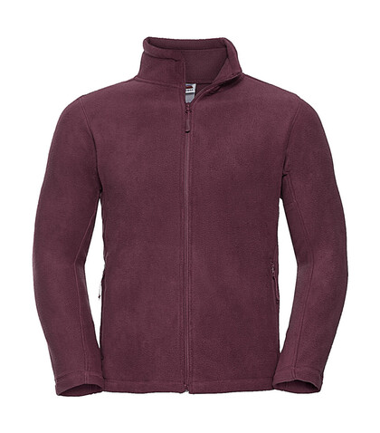 Russell Europe Men`s Full Zip Outdoor Fleece, Burgundy, 3XL bedrucken, Art.-Nr. 820004488
