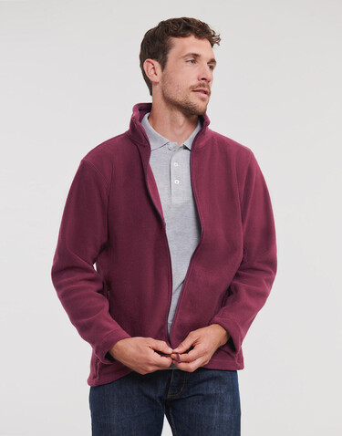 Russell Europe Men`s Full Zip Outdoor Fleece, Burgundy, 3XL bedrucken, Art.-Nr. 820004488