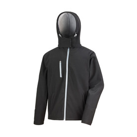Result TX Performance Hooded Softshell Jacket, Black/Grey, S bedrucken, Art.-Nr. 827331513 Result TX Performance Hooded Softshell Jacket, Black/Grey, S bedrucken, Art.-Nr. 827331513