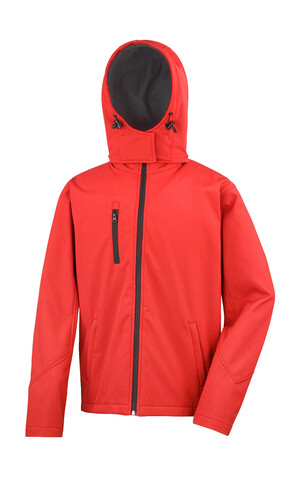 Result TX Performance Hooded Softshell Jacket, Red/Black, 3XL bedrucken, Art.-Nr. 827334518