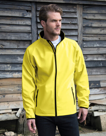 Result Printable Softshell Jacket, Black/Black, M bedrucken, Art.-Nr. 828331773
