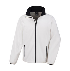 Result Printable Softshell Jacket, White/Black, S bedrucken, Art.-Nr. 828330562