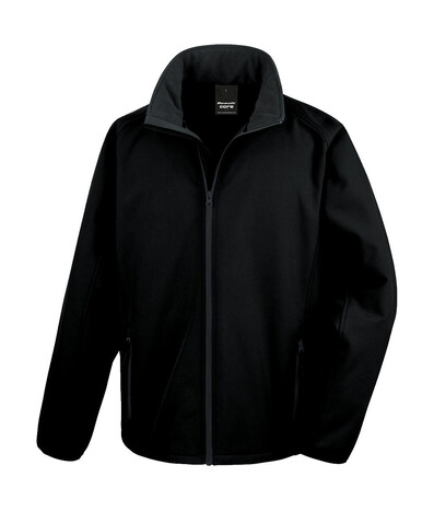 Result Printable Softshell Jacket, Black/Black, M bedrucken, Art.-Nr. 828331773