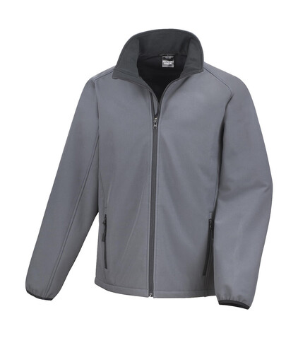Result Printable Softshell Jacket, Charcoal/Black, XL bedrucken, Art.-Nr. 828331885