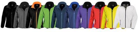 Result Printable Softshell Jacket, Navy/Royal, S bedrucken, Art.-Nr. 828332372