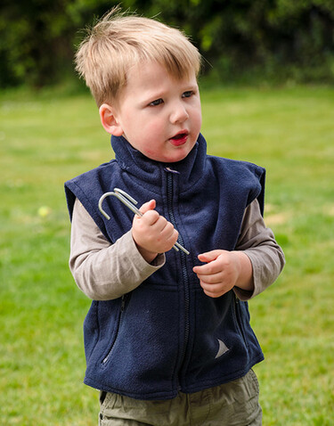 Result Kids` Fleece Bodywarmer, Navy, 2XS (3-4) bedrucken, Art.-Nr. 837332001