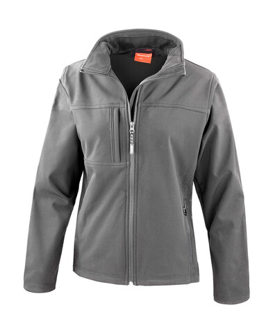 Result Ladies` Classic Softshell Jacket, Grey, M (12) bedrucken, Art.-Nr. 838331274