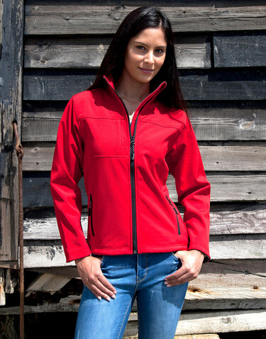 Result Ladies` Classic Softshell Jacket, Black, S (10) bedrucken, Art.-Nr. 838331013